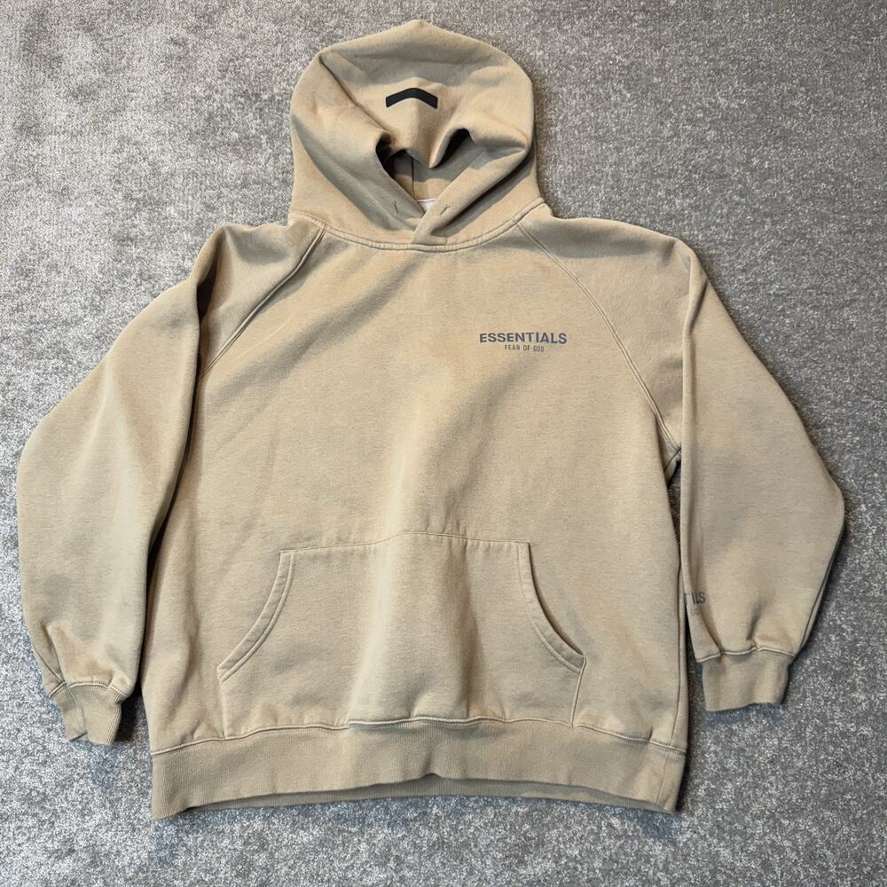 Fear of God Essentials Hoodie XL Linen‎ Tan SSENSE Exclusive Sweatshirt FOG EUC